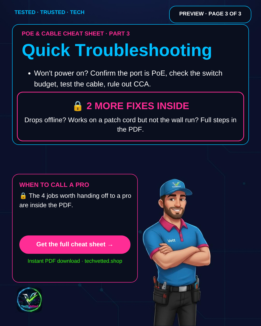 Preview of page 3: Quick Troubleshooting