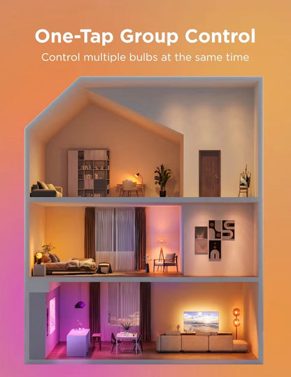 Govee Smart Light Bulbs (4-Pack, Color Changing, WiFi + Bluetooth)
