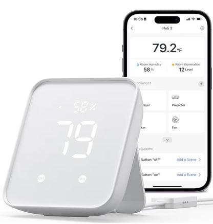 Smart Home Hub & Temperature Monitor (4-in-1)