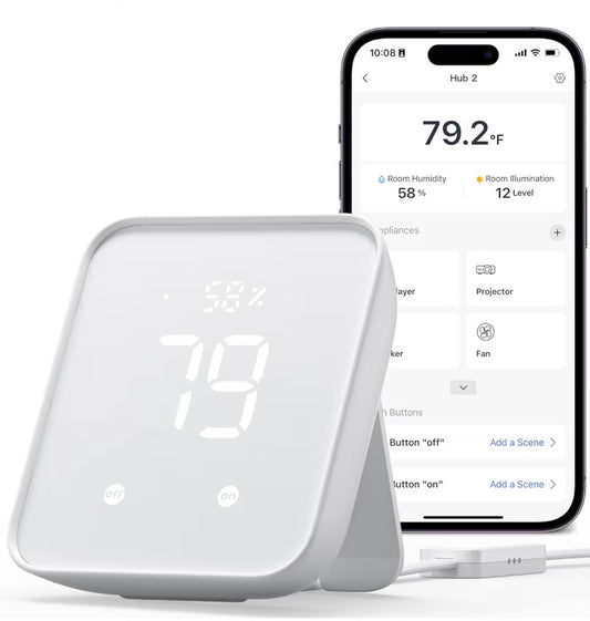 Smart Home Hub & Temperature Monitor (4-in-1)