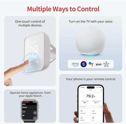 Smart Home Hub & Temperature Monitor (4-in-1)