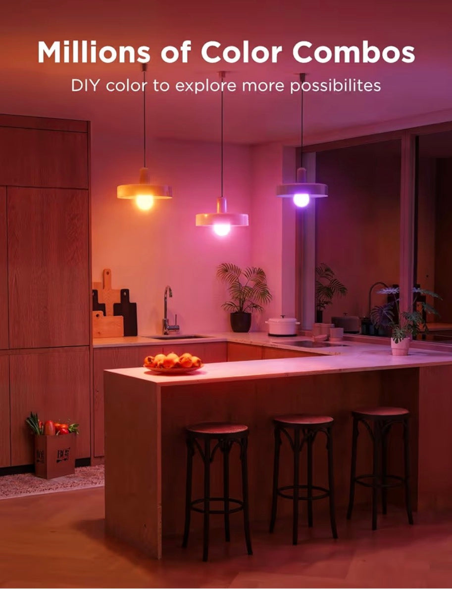 Govee Smart Light Bulbs (4-Pack, Color Changing, WiFi + Bluetooth)