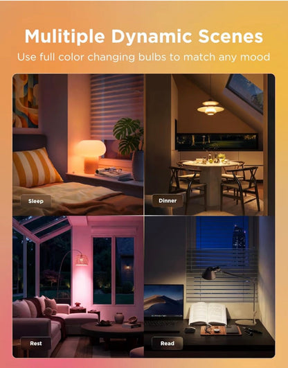 Govee Smart Light Bulbs (4-Pack, Color Changing, WiFi + Bluetooth)