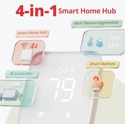 Smart Home Hub & Temperature Monitor (4-in-1)