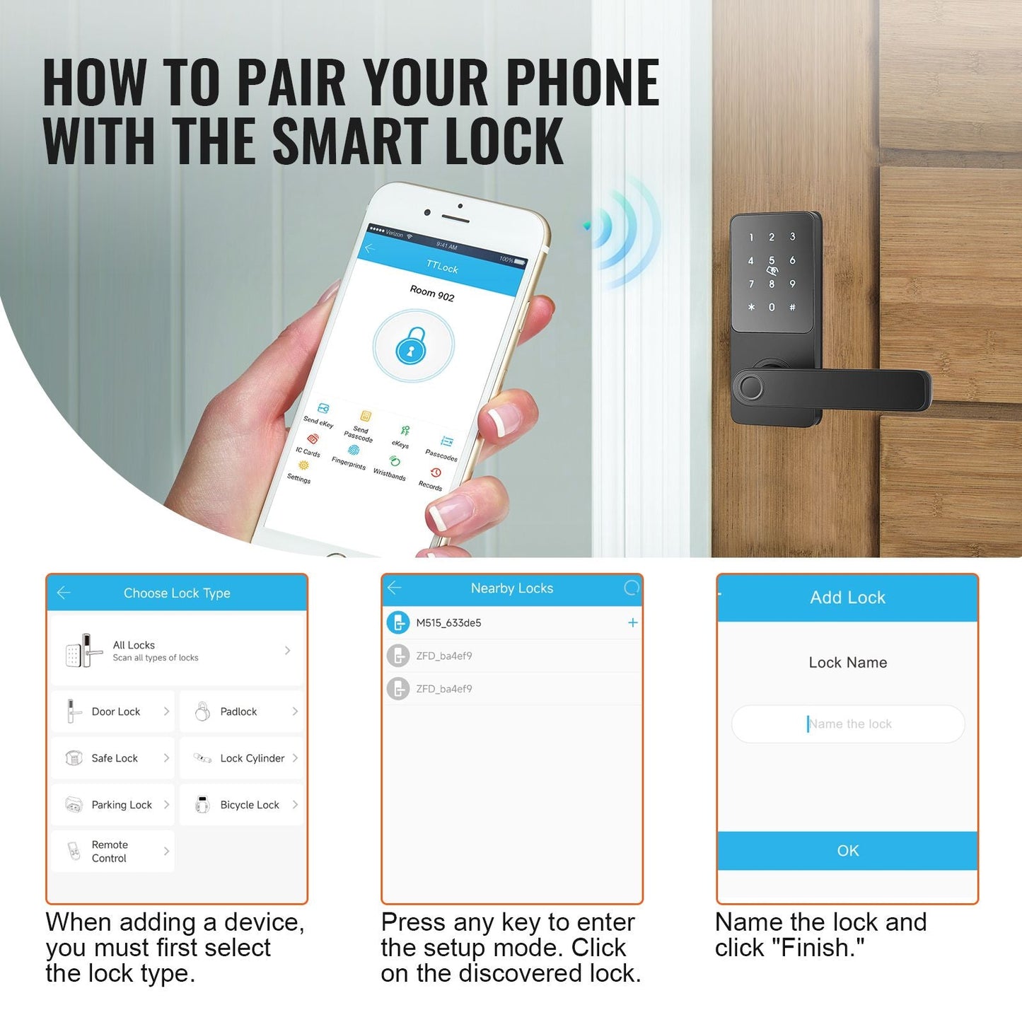VEVOR 5-in-1 Smart Door Lock