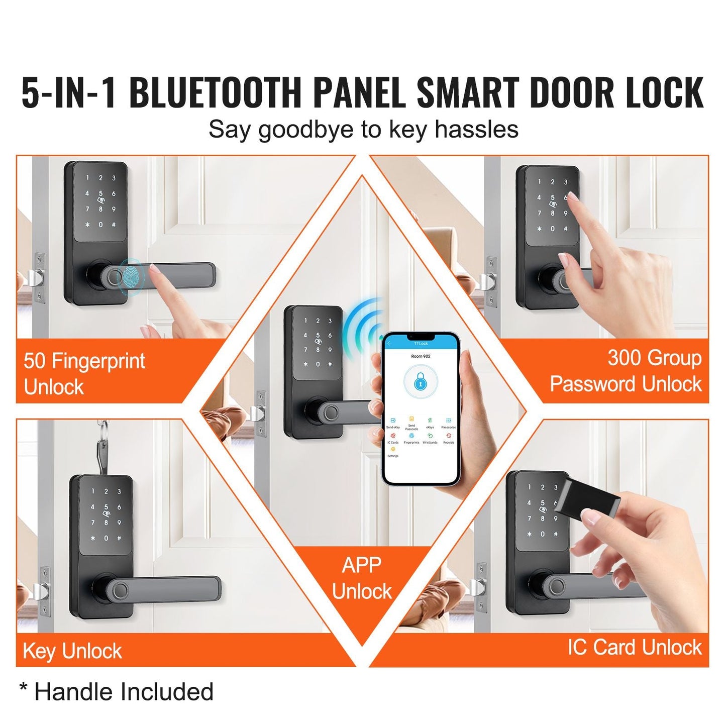 VEVOR 5-in-1 Smart Door Lock